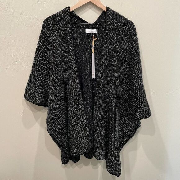 NWT House of Harlow 1960 Black Oversized Knit Shrug - Picture 1 of 7